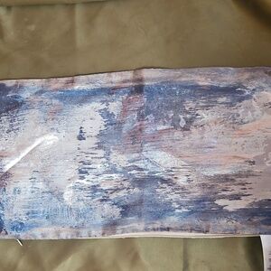 West Elm Blue and Gray Textured Fabric Pillow Cover  11 X 21